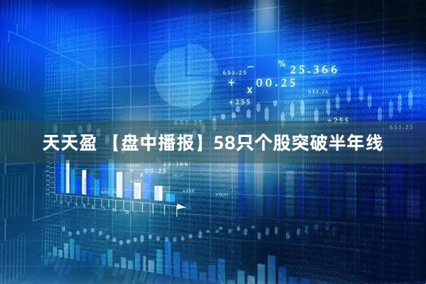 天天盈 【盘中播报】58只个股突破半年线